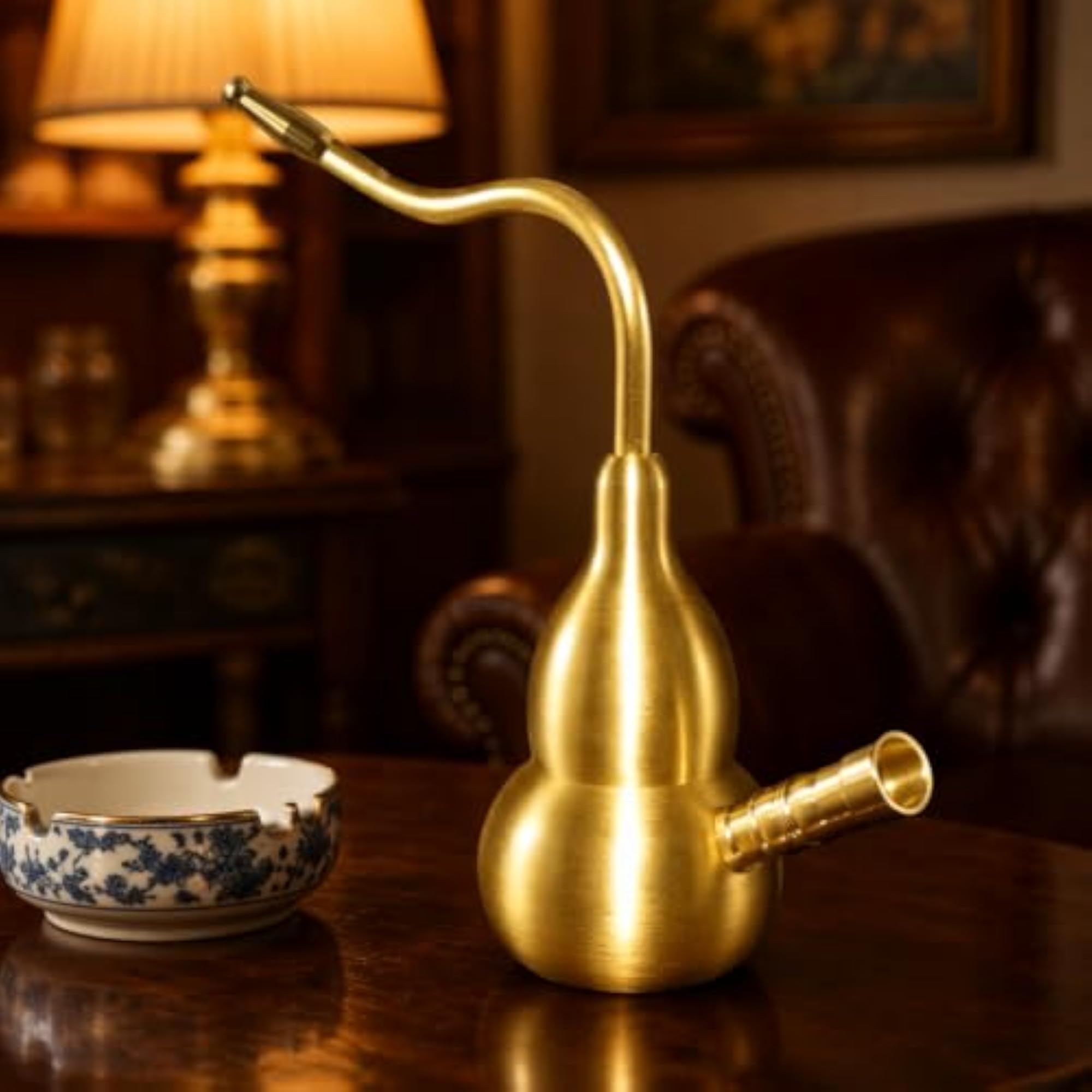 Traditional Brass Hookah Shisha Water Pipe, Handmade